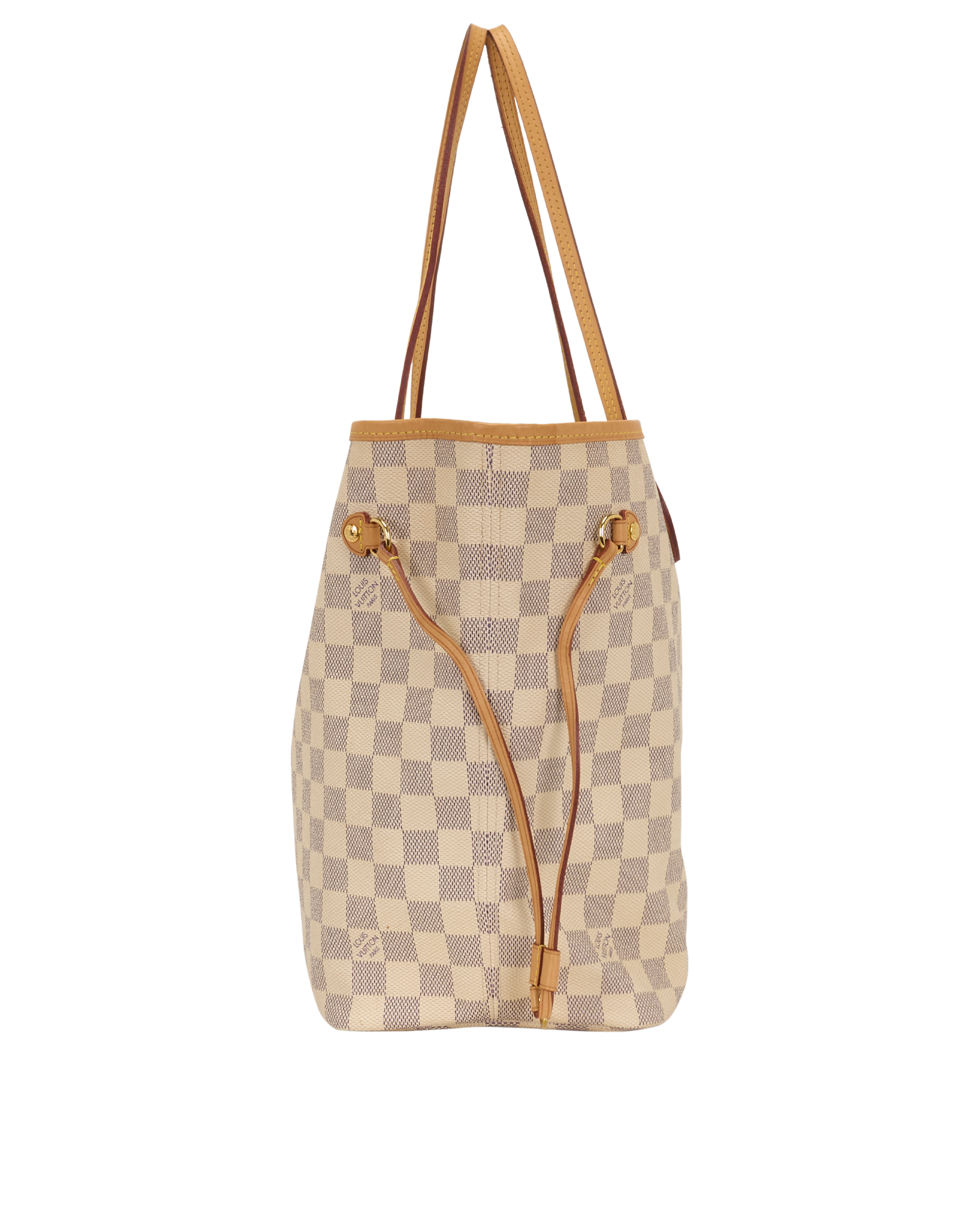 Neverfull MM, &pound;850, Handbags, Blue/Cream, Canvas, Leather, Bottom view
